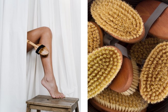 Kuru bir fırça ile selülit önleyici masaj Evde nasıl yapılır