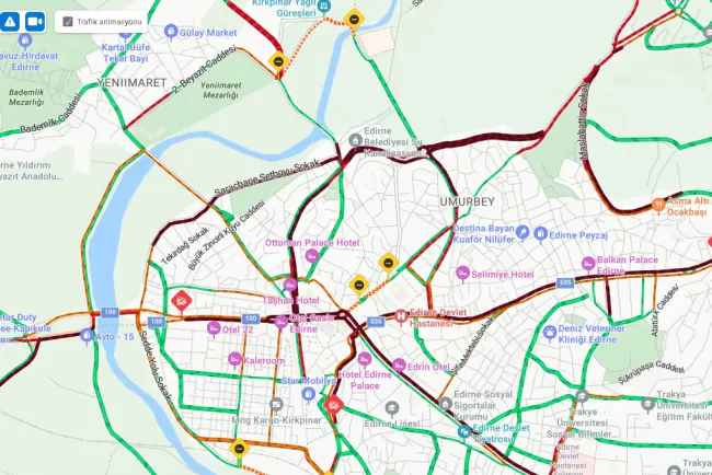 Edirne Trafiği Kakava-Hıdrellez Şenlikleri nedeniyle durma noktasına geldi